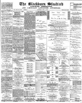 cover page of Blackburn Standard published on July 3, 1886