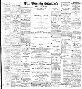 cover page of Blackburn Standard published on April 27, 1895