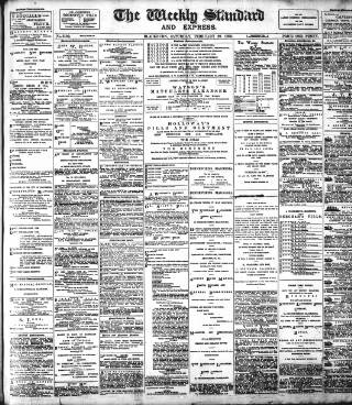 cover page of Blackburn Standard published on February 29, 1896