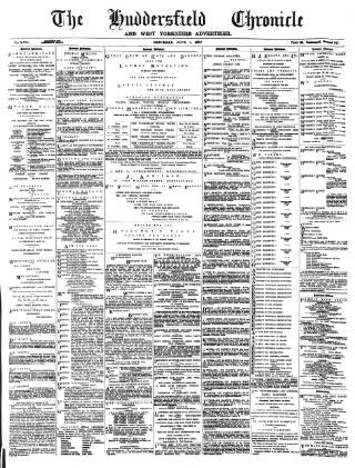 cover page of Huddersfield Chronicle published on June 1, 1889