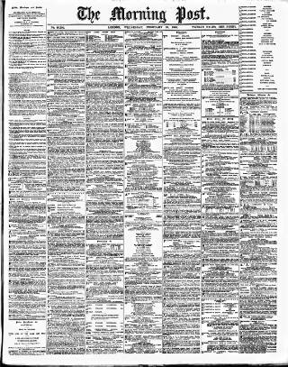 cover page of Morning Post published on February 25, 1903