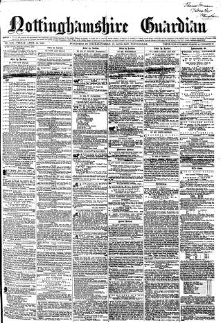 cover page of Nottinghamshire Guardian published on April 26, 1867
