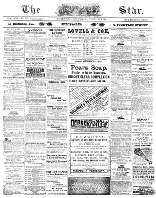 cover page of The Star published on April 19, 1888