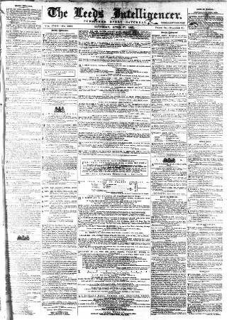 cover page of Leeds Intelligencer published on April 27, 1861