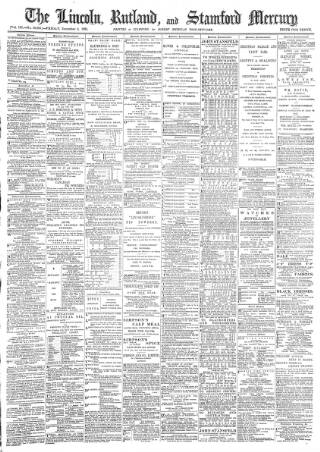 cover page of Stamford Mercury published on December 4, 1891
