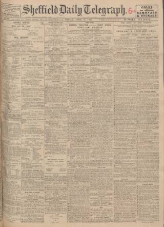 cover page of Sheffield Daily Telegraph published on April 27, 1928