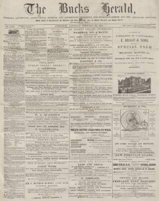cover page of Bucks Herald published on February 28, 1885