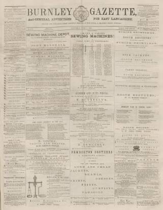 cover page of Burnley Gazette published on June 2, 1866
