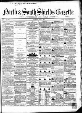 gazette 1858 northumberland advertiser