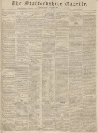 cover page of Staffordshire Gazette and County Standard published on June 24, 1841