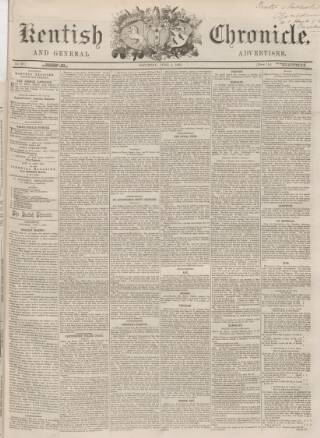 cover page of Kentish Chronicle published on June 2, 1860