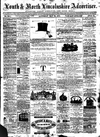cover page of Louth and North Lincolnshire Advertiser published on May 25, 1872