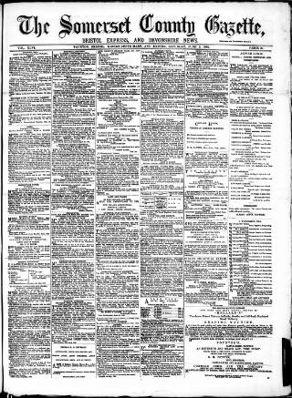 cover page of Somerset County Gazette published on June 2, 1883