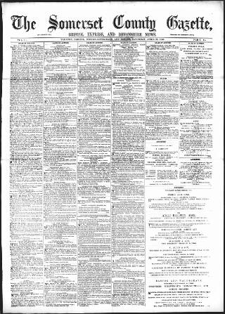 cover page of Somerset County Gazette published on April 28, 1888