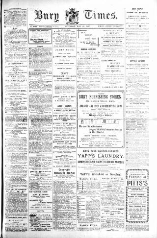 cover page of Bury Times published on May 25, 1907