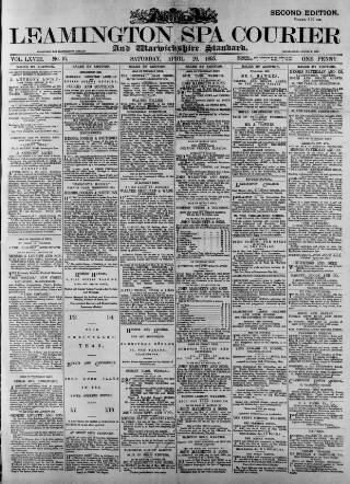 cover page of Leamington Spa Courier published on April 20, 1895