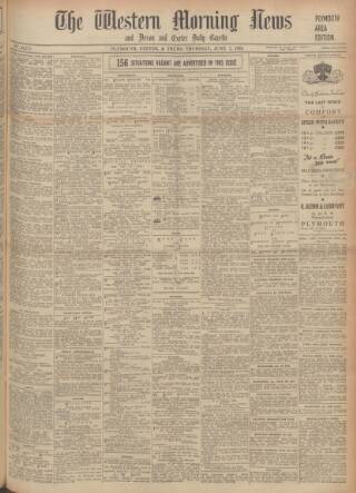 cover page of Western Morning News published on June 1, 1939