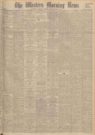 cover page of Western Morning News published on June 2, 1947