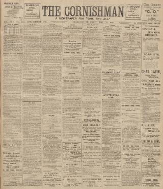 cover page of Cornishman published on May 14, 1908