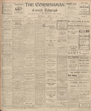 cover page of Cornishman published on June 2, 1938