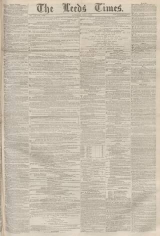 cover page of Leeds Times published on June 2, 1855