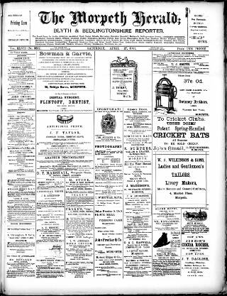 cover page of Morpeth Herald published on April 27, 1901