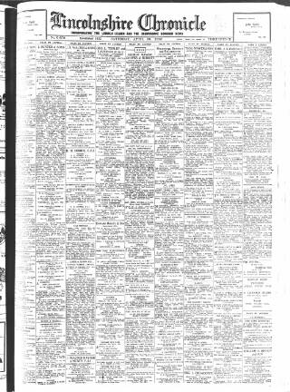 cover page of Lincolnshire Chronicle published on April 26, 1952