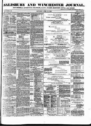 cover page of Salisbury and Winchester Journal published on April 19, 1884