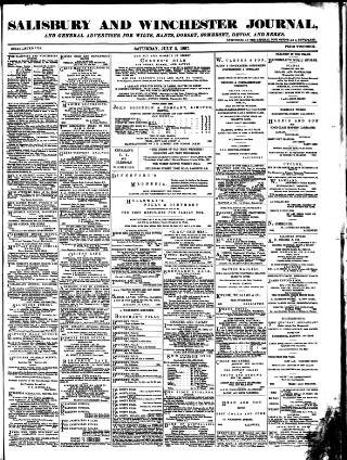 cover page of Salisbury and Winchester Journal published on July 3, 1897