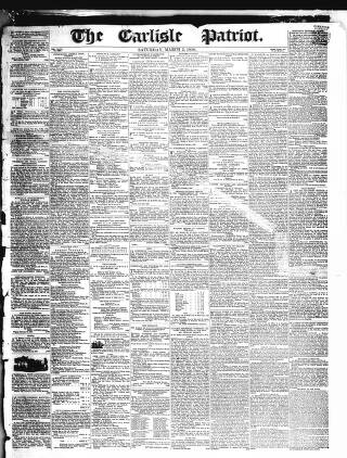 cover page of Carlisle Patriot published on March 2, 1850