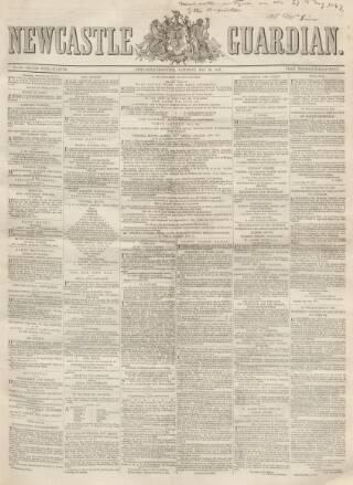 cover page of Newcastle Guardian and Tyne Mercury published on May 29, 1847