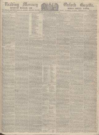 cover page of Reading Mercury published on May 22, 1841