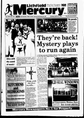 cover page of Lichfield Mercury published on April 27, 1995