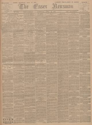 cover page of Essex Newsman published on April 25, 1903