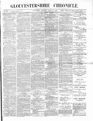 cover page of Gloucestershire Chronicle published on April 26, 1890