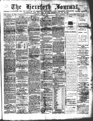 cover page of Hereford Journal published on June 2, 1877
