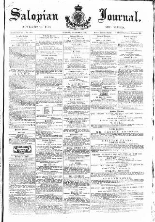 cover page of Salopian Journal published on December 3, 1861