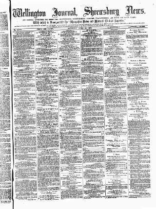 cover page of Wellington Journal published on April 26, 1879