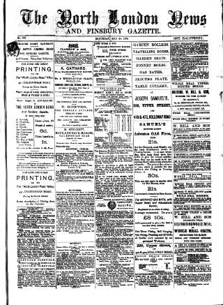 cover page of North London News published on May 24, 1879