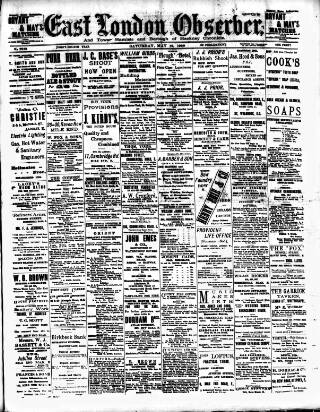 cover page of East London Observer published on May 12, 1900