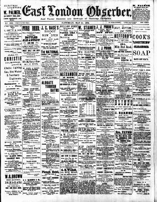 cover page of East London Observer published on May 24, 1902