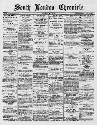 cover page of South London Chronicle published on May 13, 1871