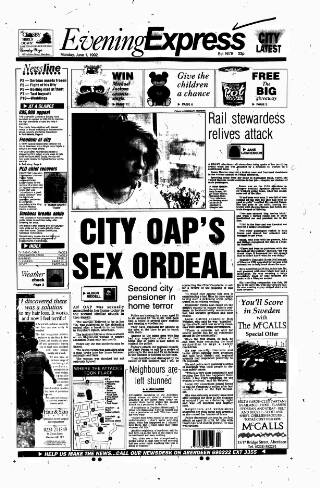 cover page of Aberdeen Evening Express published on June 1, 1992