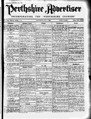 cover page of Perthshire Advertiser published on June 2, 1934