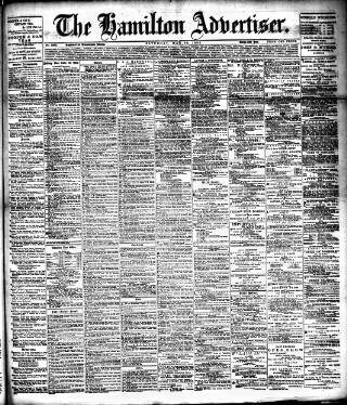 cover page of Hamilton Advertiser published on May 28, 1892