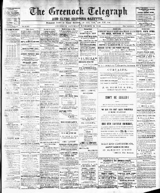 cover page of Greenock Telegraph and Clyde Shipping Gazette published on November 28, 1903
