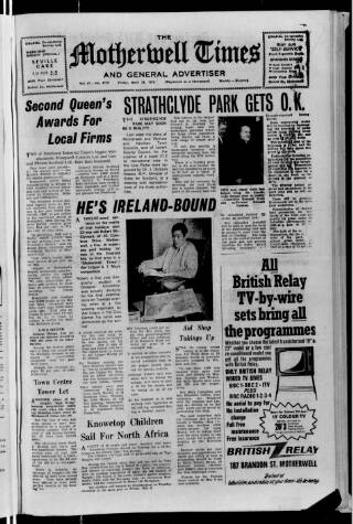 cover page of Motherwell Times published on April 24, 1970