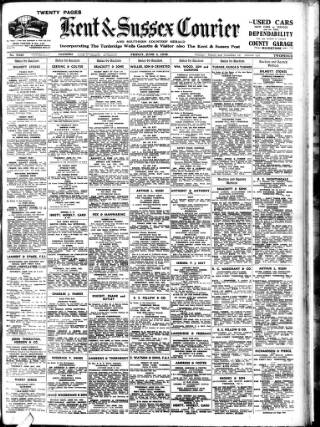 cover page of Kent & Sussex Courier published on June 3, 1938