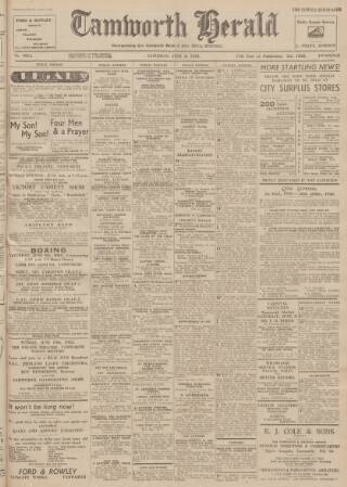 cover page of Tamworth Herald published on June 2, 1945