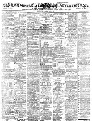 cover page of Hampshire Advertiser published on April 25, 1885